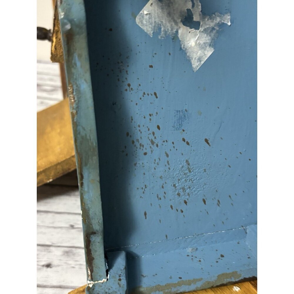 Hand Painted Vintage Dollhouse Armoire Folk Art Cabinet Dresser Cottage 19” - Picture 15 of 16